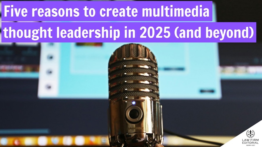 Microphone representing multimedia thought leadership